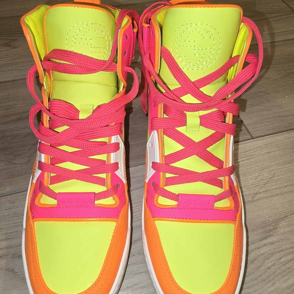 Gucci Women's Neon High-Top Sneakers